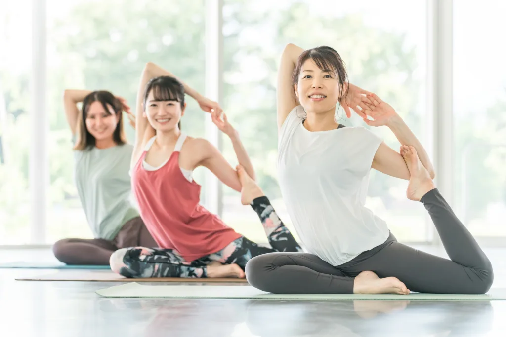 ピラティスを受けている人