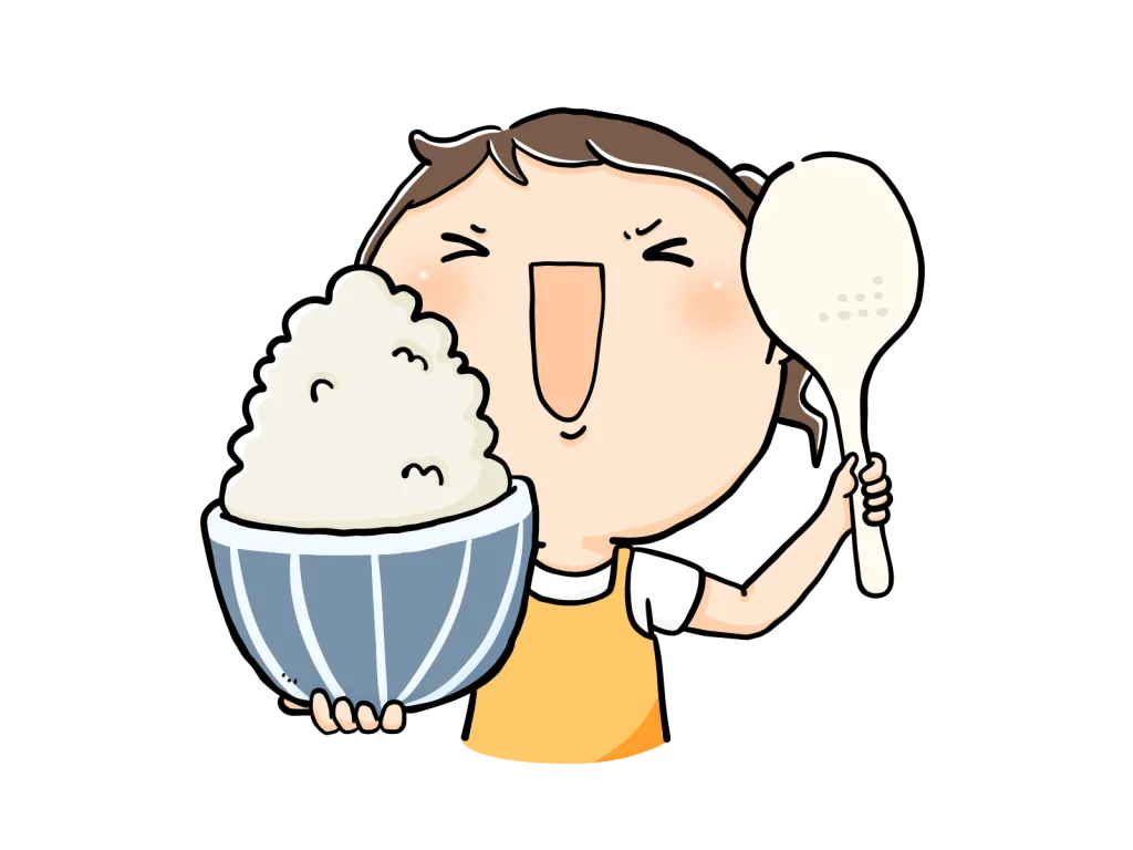 朝ごはんを食べている人
