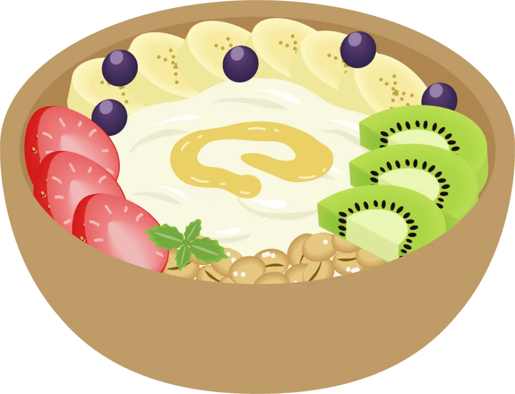 はちみつがかかったグリークヨーグルトボウル