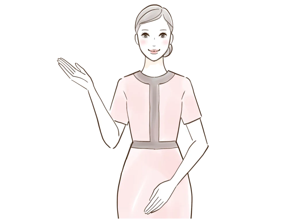 笑顔で案内するエステティシャンの女性