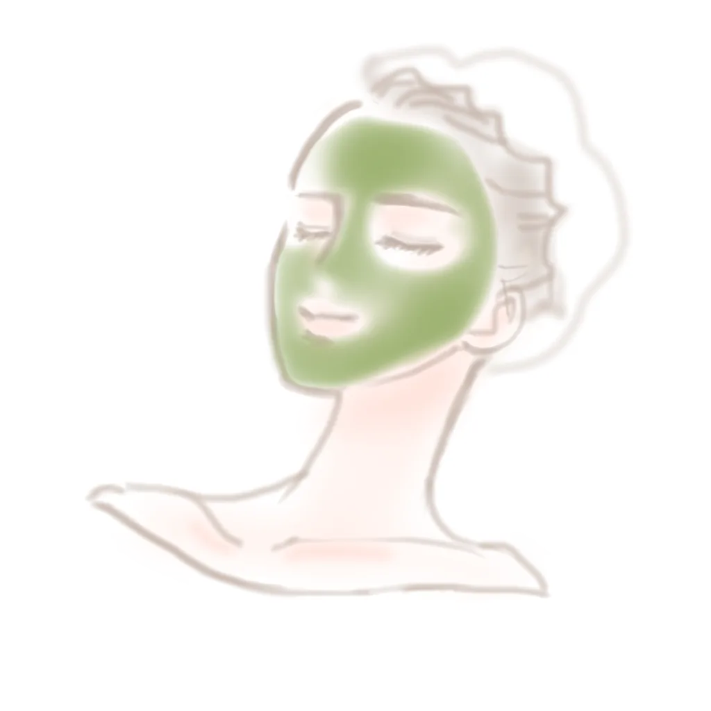 ハーブピーリングを受けている人