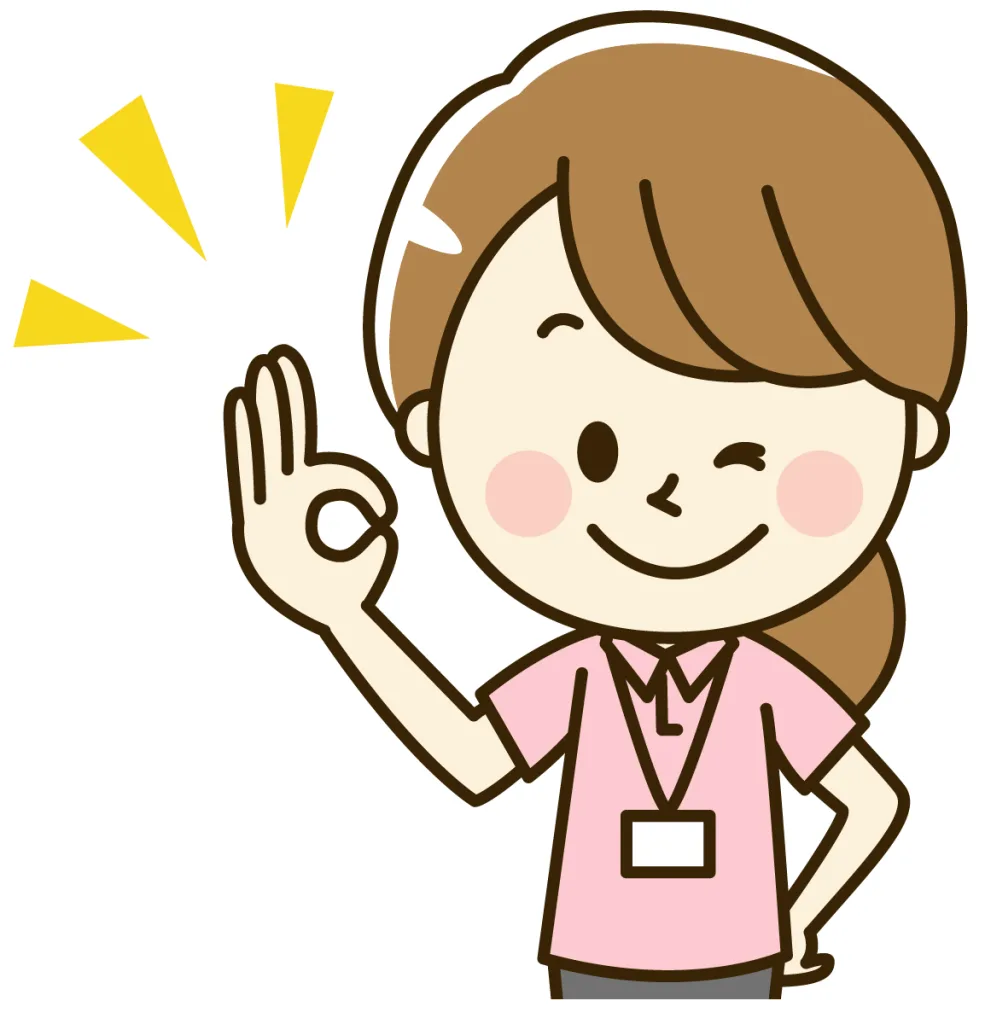 おっけいマークする女性