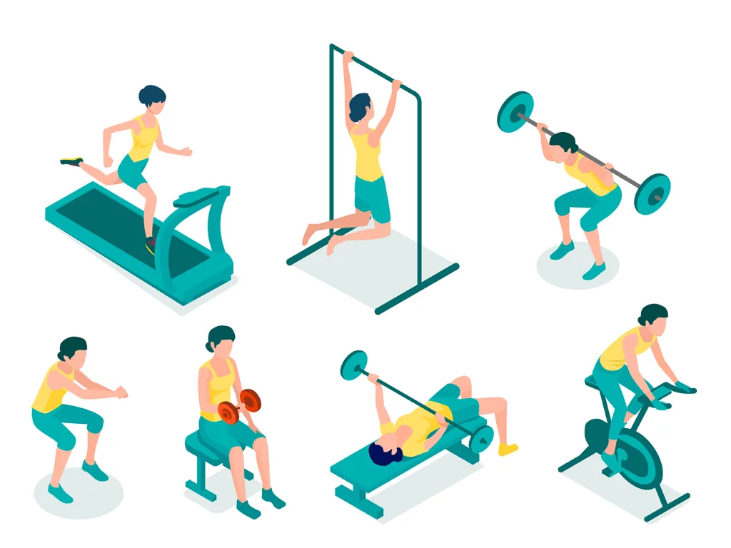 いろんなトレーニングのイラスト