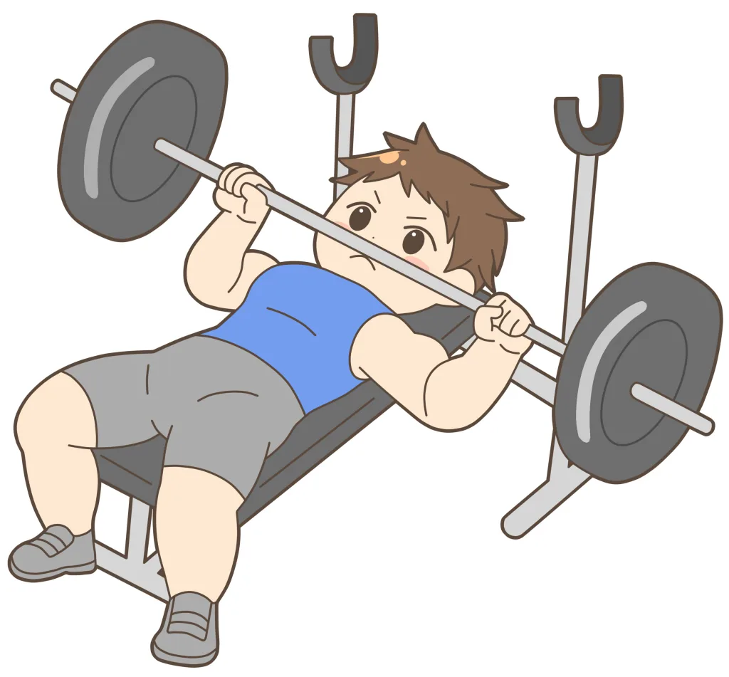 トレーニングする男