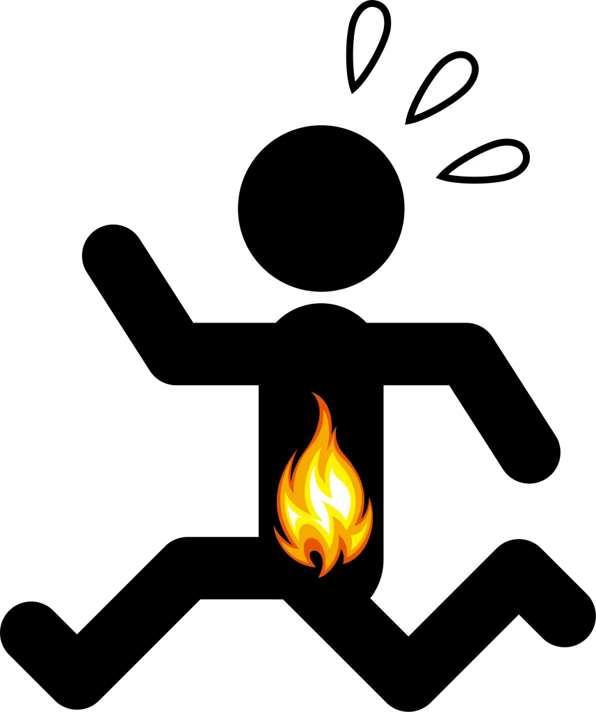 走って脂肪燃焼している黒い人