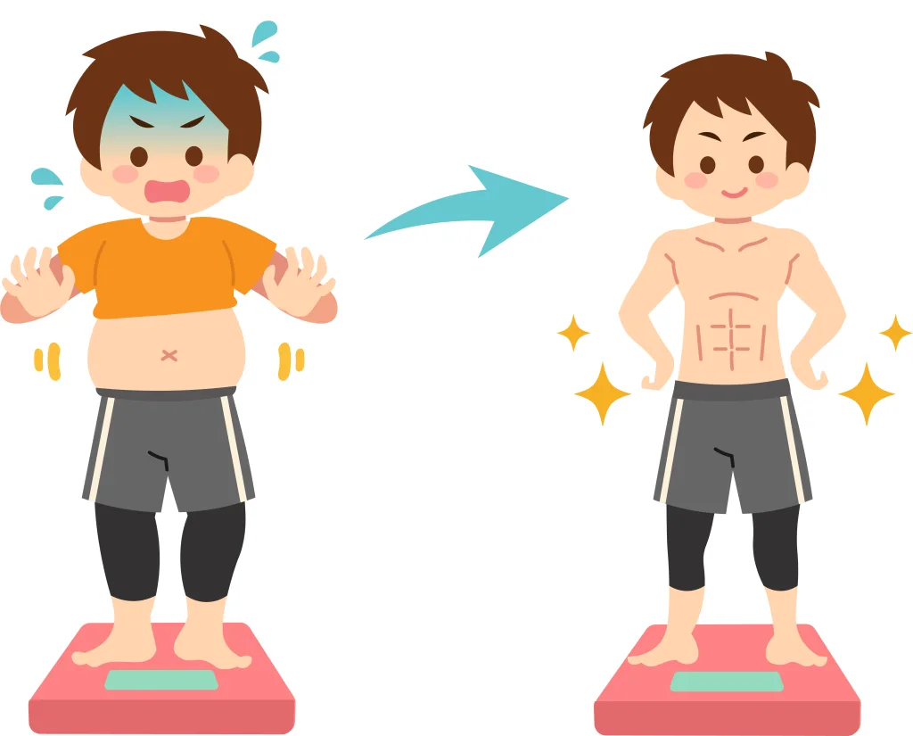 23822798 | 神楽坂のパーソナルジム|QUALITAS神楽坂店 体重計の乗る筋トレしてダイエット成功した男性