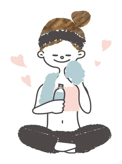 トレーニング後の女性