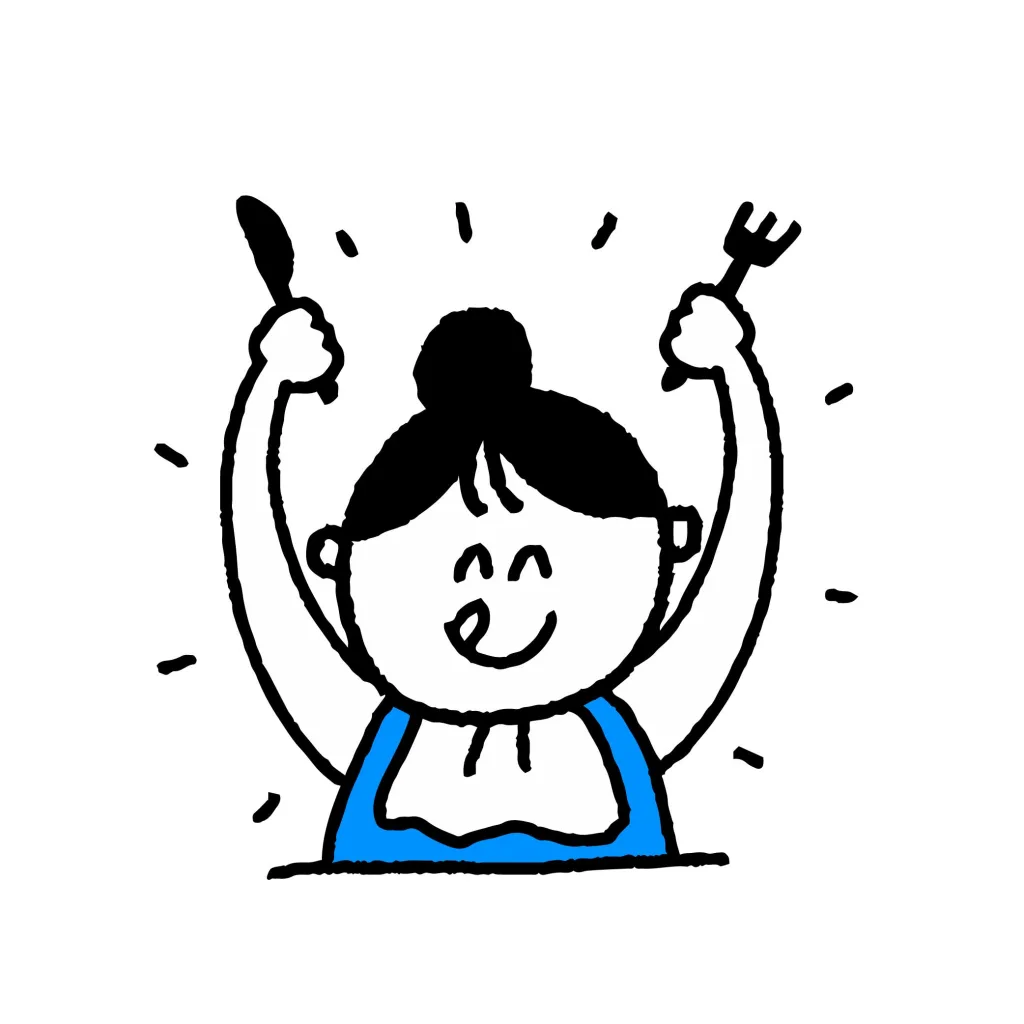 食事を楽しみにしている女性