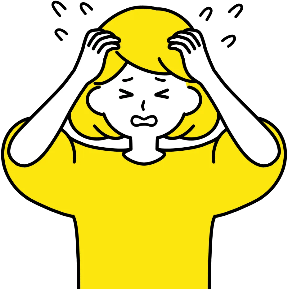 22211155 | 神楽坂のパーソナルジム|QUALITAS神楽坂店 頭を抱える女性