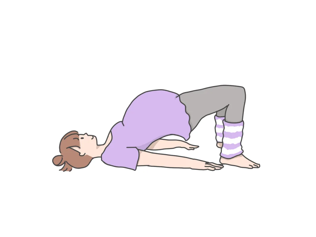 ストレッチする妊婦さん