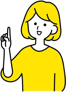 笑顔で説明する女性