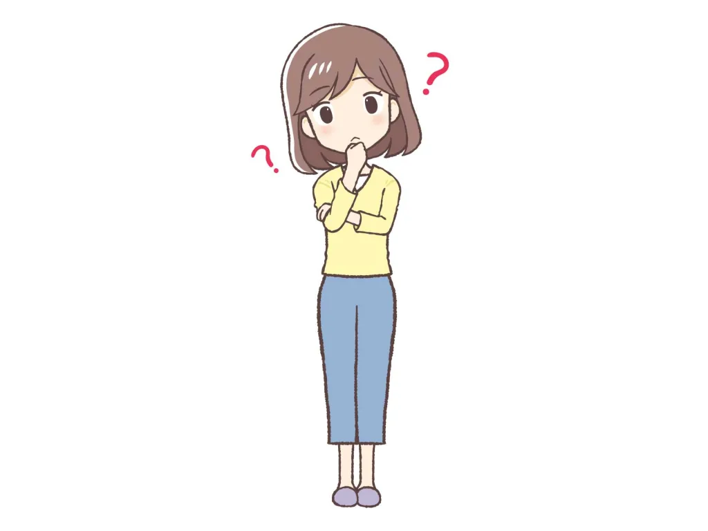 疑問に思う女性