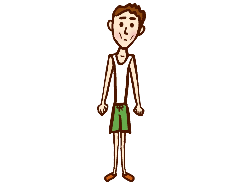 ガリガリの男性