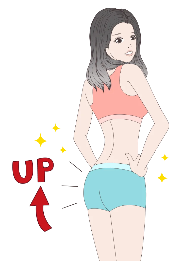 ヒップアップした女性