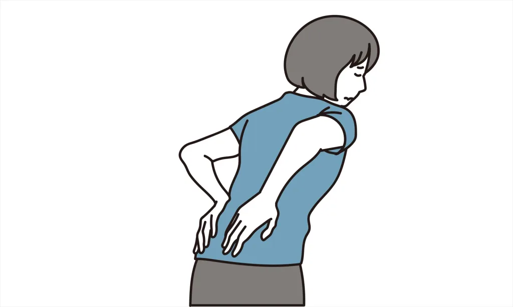 腰痛の女性