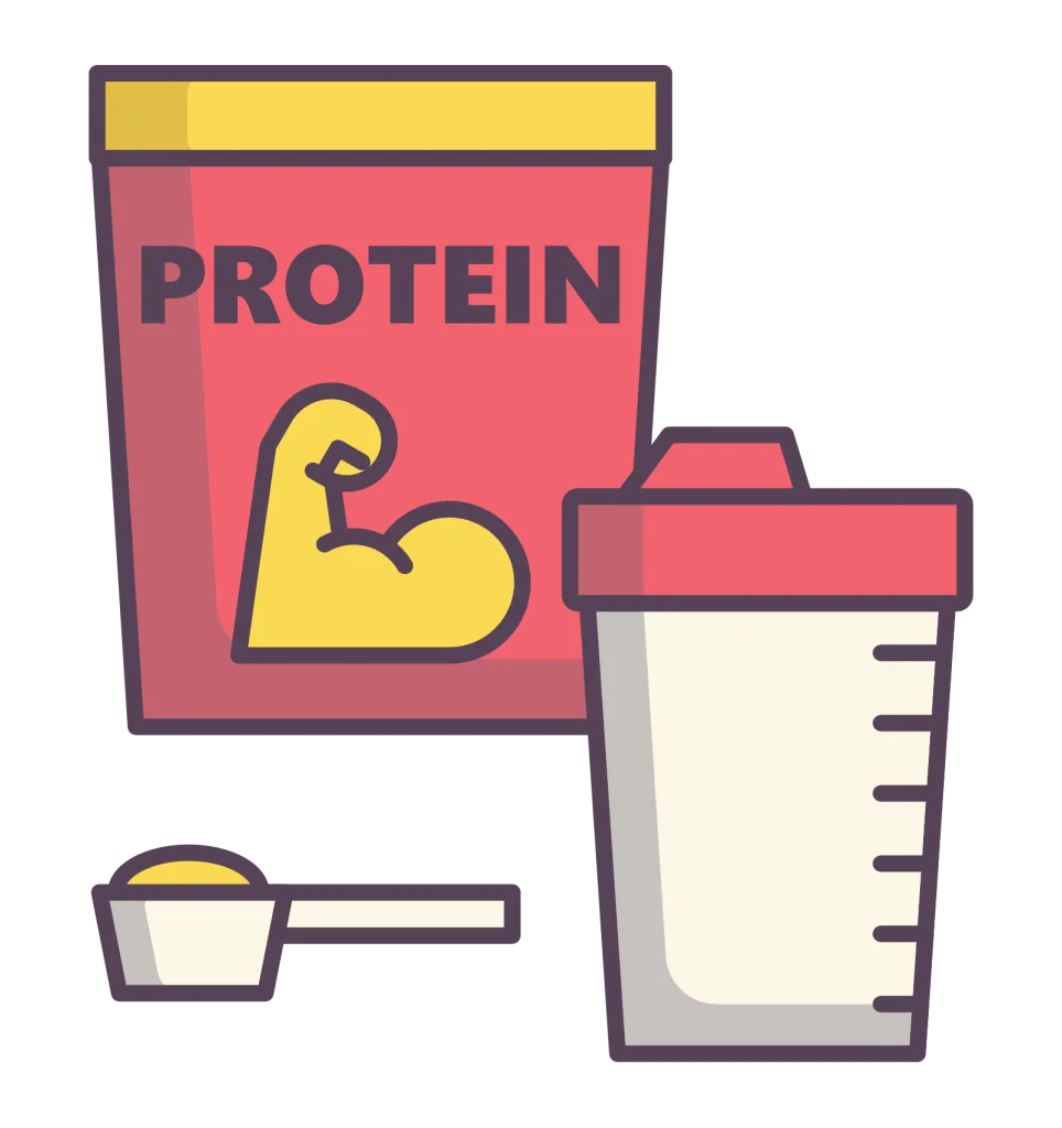 プロテインとシェイカー