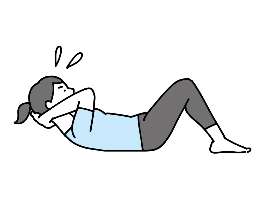 腹筋を鍛える女性