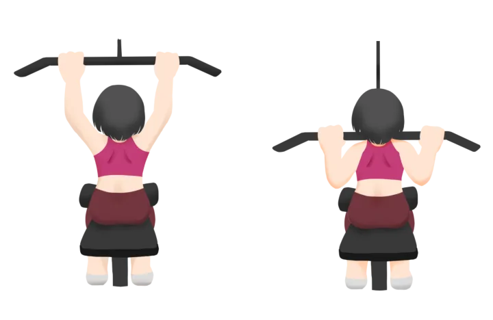 23263020 | 神楽坂のパーソナルジム|QUALITAS神楽坂店 ラットプルダウンをする女性