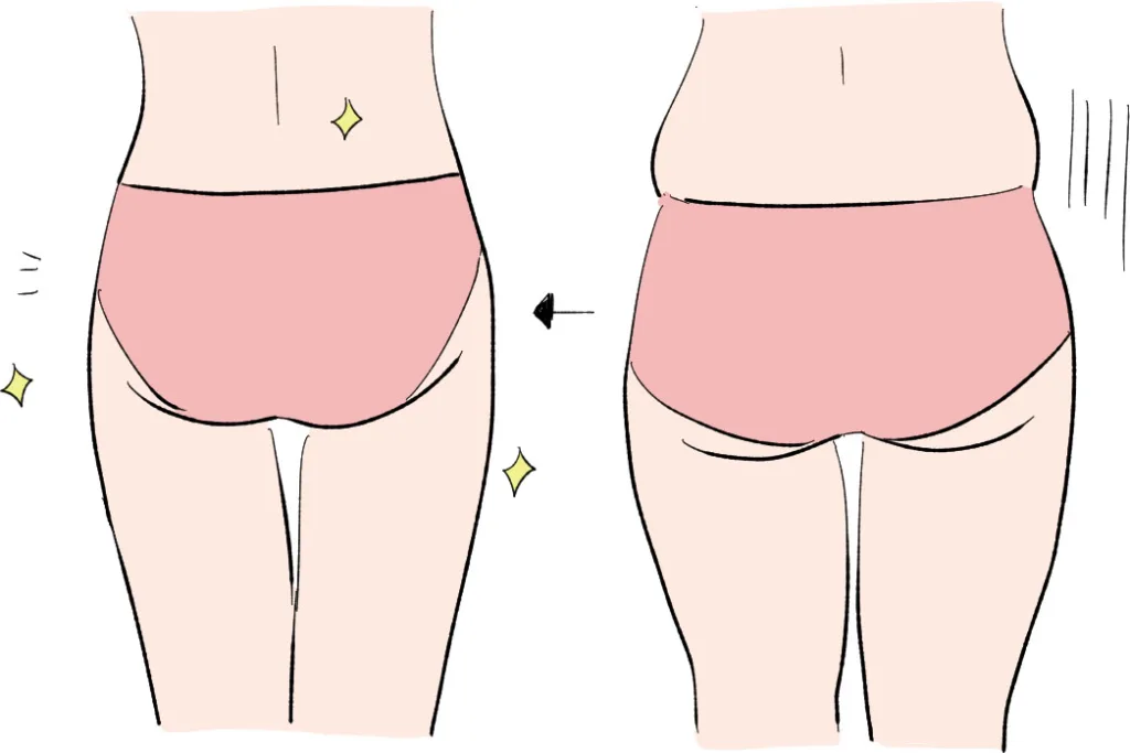 下半身ダイエットのビフォーアフター