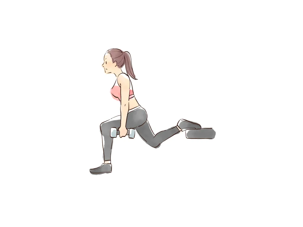 23923479 | 神楽坂のパーソナルジム|QUALITAS神楽坂店 ブルガリアンスクワットする女性