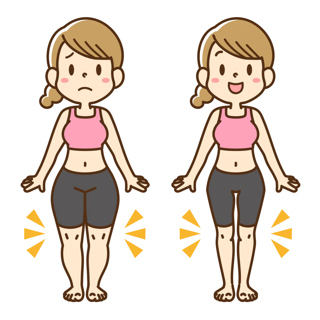 脚やせした女性