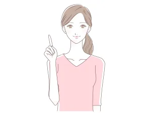 ポイントを説明する女性