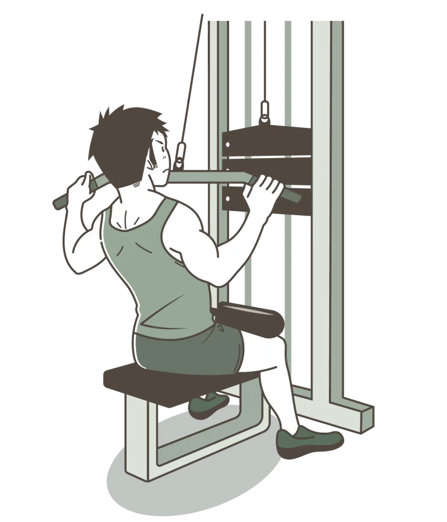 2509821 | 神楽坂のパーソナルジム|QUALITAS神楽坂店 ラットプルダウンをする男性