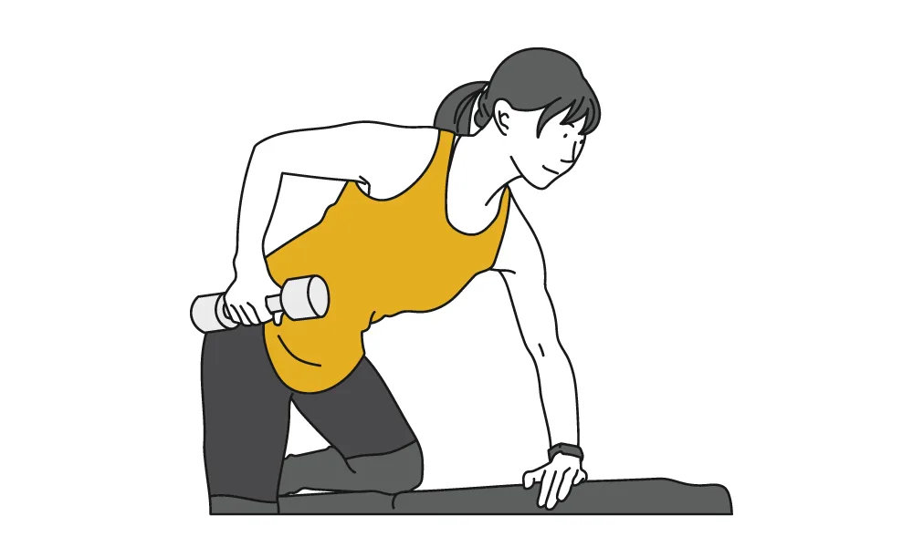 ワンハンドローする女性