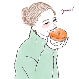 スイーツを食べる女性