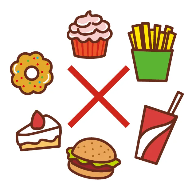 甘いもの、ファストフード