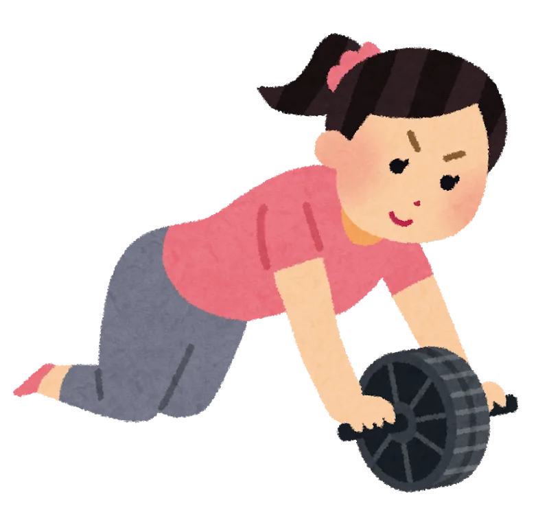 fukkin_roller | 神楽坂のパーソナルジム|QUALITAS神楽坂店 アブローラーする女性