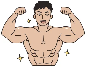 マッチョの男性