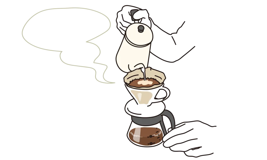 コーヒーを淹れる